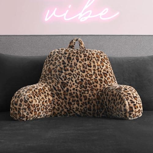Juicy Couture fuzzy leopard backrest pillow thumbnail 3