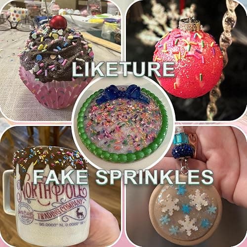 LIKETURE Fake Sprinkles 24-Grid Slime Sprinkles for Craft Non-Edible Polymer Clay Sprinkle Fake Candy Sprinkle for Resin Slime Add Ins Mix Ins Nail Art Design Shaker Card Filler DIY Crafting (220G) thumbnail 5
