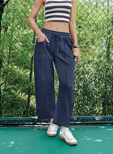 Yanekop Women's Baggy Wide Leg Palazzo Pants thumbnail 6