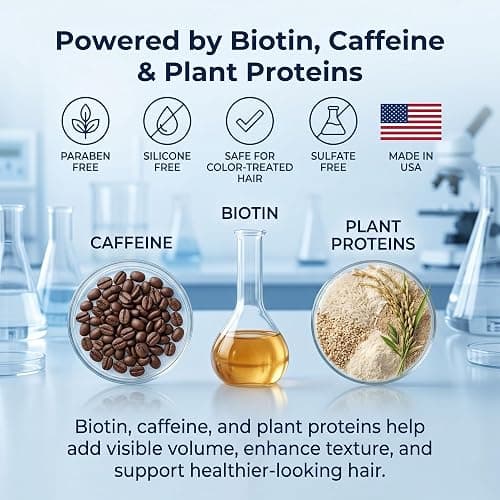 Biotin Hair Thickening and Growth Spray for Thinning and Texturizing - Hair Loss Prevention Tonic for Men and Women thumbnail 3