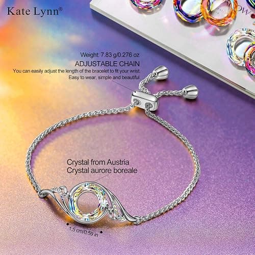 Kate Lynn ♥ Rise From the Ashes Phoenix Bracelet Made with Crystals from Austria, Adjustable Slider Bracelet for Women, Packaged with Jewelry Box, Birthday Gift for Women, Symbol of Luck and Renewal thumbnail 2