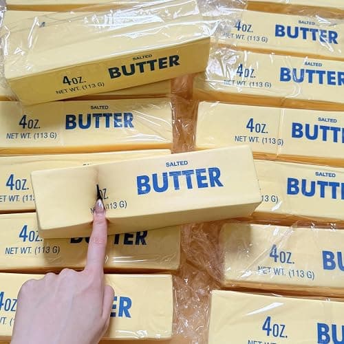 9.5 Inch Giant Butter Squishy Toy, Big Butter-Shaped Slow Rising Squishy Realistic Food Squishies, Large Sticky Butter Sticks Squeeze Toys for Anxiety Relaxation (Butter) thumbnail 2