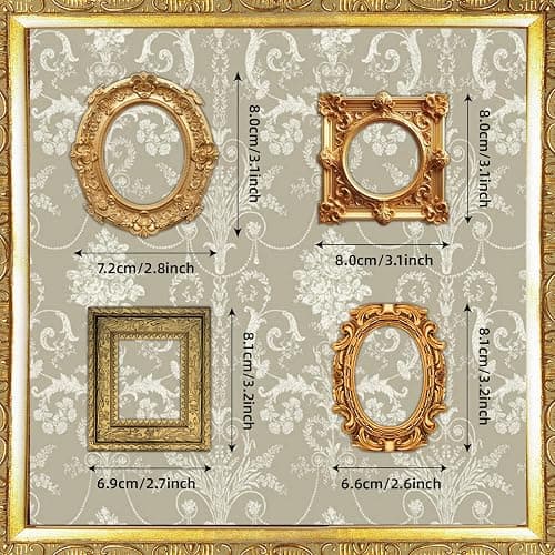 100 Pcs Vintage Frame Stickers Metallic | Scrapbooking Stickers for Journals, Planners, Junk Journals, Wedding Albums | Scrapbook Supplies & Decorations thumbnail 2
