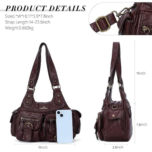 Angel Kiss Hobo Bags for Women Shoulder Bag Shoulder Purses and Handbags Vegan Leather Hobo Handbags Crossbody Bags thumbnail 4