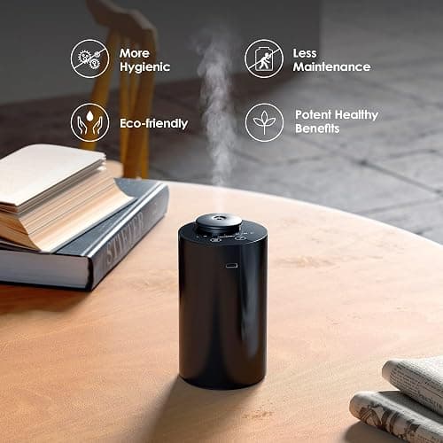Waterless Essential Oil Diffuser Starter Kit with 30mL Hotel Scent Fragrance Oil Inspired by Ritz-C., Battery Operated Mini Scent Air Machine Portable Diffuser for Home Car Office, Black AN6 thumbnail 6