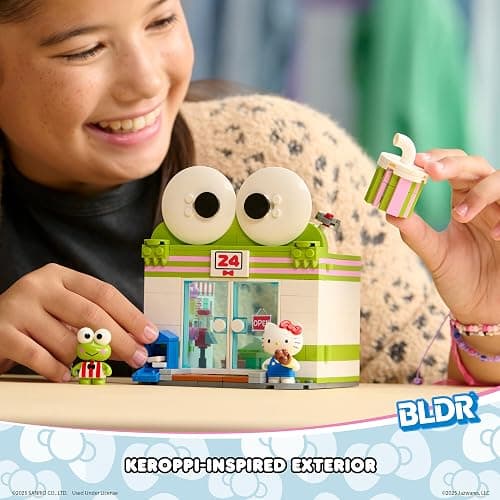 BLDR Hello Kitty and Friends Keroppi Mart Building Set with Hello Kitty and Keroppi Minifigures - Gift for Kids, Girls, Sanrio, and Kawaii Fans Ages 8+, 0103 thumbnail 2