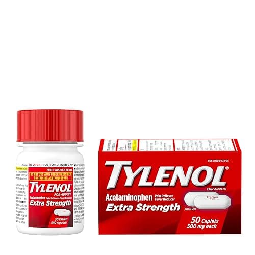 Tylenol Extra Strength 500 mg Acetaminophen Caplets, Pain Reliever & Fever Reducer, Acetaminophen for Minor Arthritis Pain, Headache, Backache & Toothache, 50 Ct thumbnail 3
