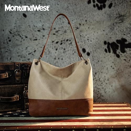 Montana West Purses for Women Hobo Shoulder Handbags with Zipper thumbnail 3