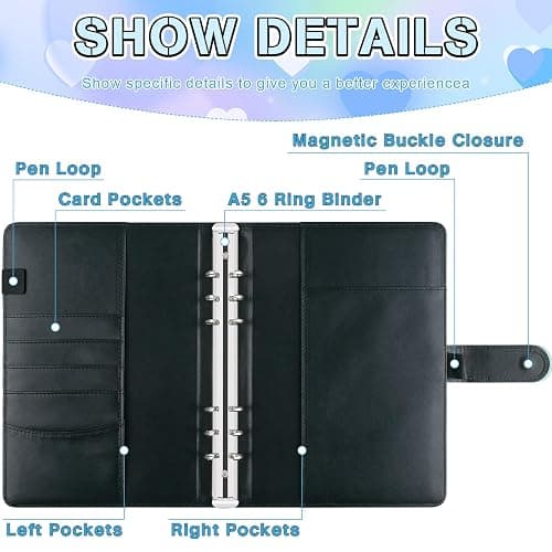 First-zgel Kpop Photocard Binder, PU Leather A5 Photocard Holder with 200 Pocket, K-Pop Korean Pop Photocard Holder Binder Book, 4 Photo Style Photo Card Album Trading Cards Organizer(Black) thumbnail 4