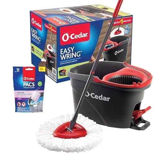 O-Cedar EasyWring Microfiber Spin Mop and Bucket Cleaning System + Lavender Pac (Variety Pack) - Image 1