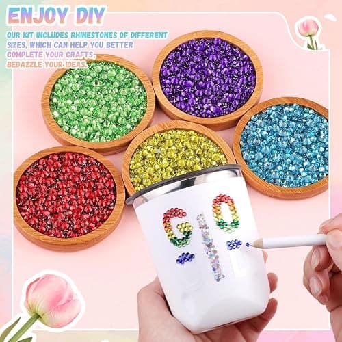 Bedazzling Kit 72 Colors 72000PCS Jelly Bedazzled Kits, 3mm Flatback Gems for Bedazzling, Bedazzler with Tools & 3 B-7000 Glues, All-in-One Bedazzle Kit for DIY Crafts & Party Decorations thumbnail 3