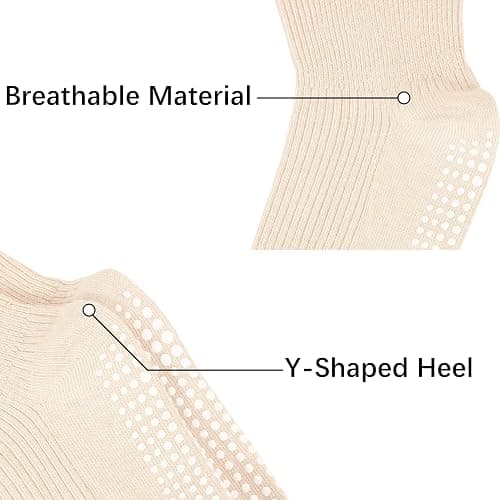 Sooneeya Baby Ruffle Socks - Toddler Girls Non-Slip Socks with Grips - Indoor Soft Cotton Frilly Ankle Sock thumbnail 4