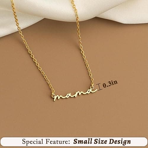 KUKULIKI Custom Tiny Name Necklaces for Women, 18k Gold Plated Delicate Name Necklace Personalized with Curb/Cable Chain, Dainty Birthday Jewelry Gifts for Mom thumbnail 2