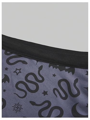 WDIRARA Women's 5 Pack Goth Graphic Panties Boyshorts Mid Rise Shorts Briefs Boxer thumbnail 6
