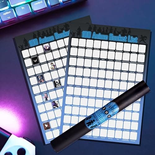 GKLTVB Top 100 Anime Scratch Off Poster - Unique Bucket List and Cool Stuff Featuring Series and Films | Gifts for Anime Lovers | 16.5" x 23.6" thumbnail 5