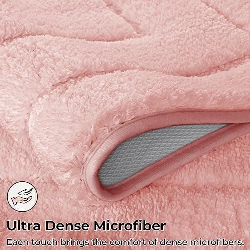 GRANNY SAYS Pink Bathroom Rugs Non Slip Washable, 24"x 36", Soft Bath Mats for Bathroom, Microfiber Shag Rug, Absorbent Bath Floor Mat, Large Bath Rug for Shower, Tub, Bedroom thumbnail 3
