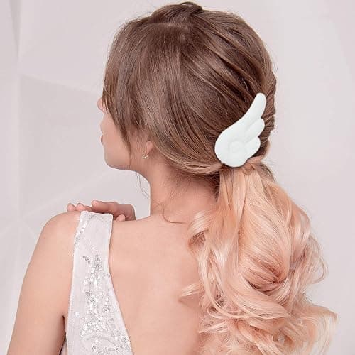 WILLBOND 3 Pairs Angel Hair Clips Christmas Cute Hair Barrettes Leather Clips Cosplay Cartoon Hairpins Adorable Plush Barrettes Accessories for Valentine Women Girls Gift thumbnail 7