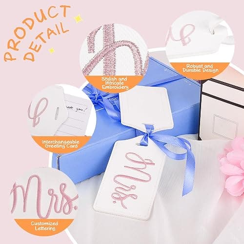 Mr and Mrs Tags, Wedding Gifts for Couples 2026, Personalized Engagement Gifts for Couples, Bridal Shower Gift for Newlyweds, Bride and Groom Travel Essentials thumbnail 4