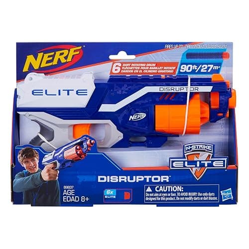 NERF Disruptor Elite Blaster - 6-Dart Rotating Drum, Slam Fire, Includes 6 Official Nerf Elite Darts - for Kids, Teens, Adults (Amazon Exclusive) thumbnail 2