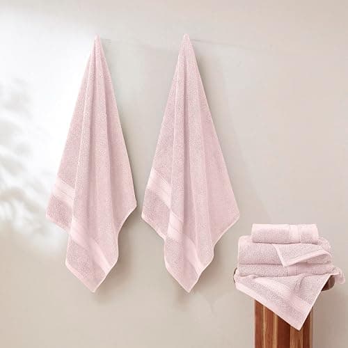 Modern Threads - Spun Loft 6-Piece 100% Combed Cotton Towel Set - Bath Towels, Hand Towels, & Washcloths - Super Absorbent & Quick Dry - 600 GSM - Soft & Plush, Blush thumbnail 3