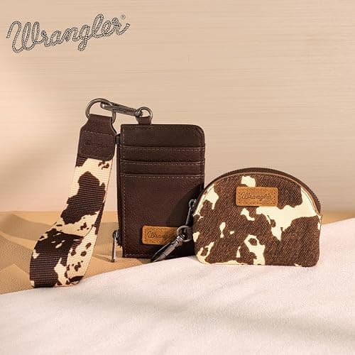 Wrangler Keychain Wristlet Wallets for Women Western Dual Pouch Wristlet Credit Card Holder Wallet thumbnail 5