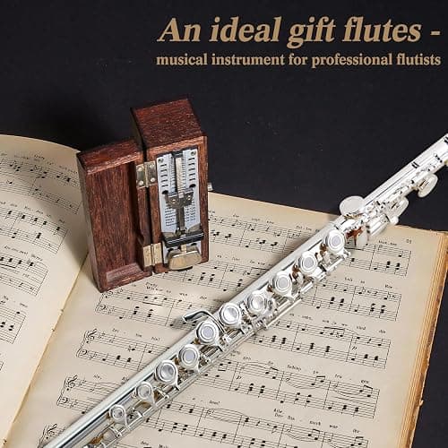 EASTROCK 17 Open Hole Flute with Offset G, Silver Plating 17 Key Flute for Professional with B Foot Joint, Split E Mechanism thumbnail 4