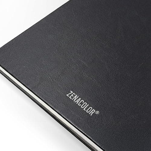 Zenacolor Sketchbook A5, Cuaderno de Dibujo 50 hojas/100 páginas, 200 g/m² de papel muy grueso - Bloc de Dibujo con Tapa Dura y espiral para Niños, Profesionales, Dibujar y Hacer Bocetos | Tapa dura · Encuadernación en espiral · Bloc de bocetos · Sin impresión · Páginas separables · Lápiz · Carbón · Pastel thumbnail 7