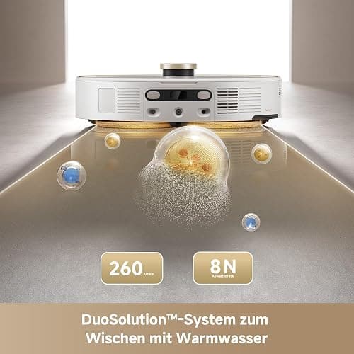 Mova V50 Ultra Complete Saugroboter mit Wischfunktion 24.000 Pa, 6cm Hindernisüberwindung, Liftable Navigation+RGB AI+LED, 80℃ Heißwasserwäsche & 63℃ Selbsttrocknung, DuoSolution System, Tricut Bürste thumbnail 8