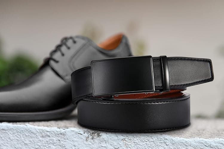 CHAOREN Mens Belt Leather Ratchet Belt - Customizable Fit, Effortless Style (35mm) thumbnail 5