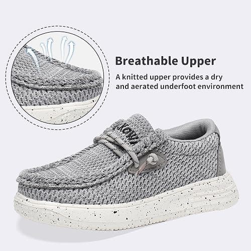 Apakowa Kids Boys Girls Loafers Slip-On Casual Walking Shoes Comfortable & Lightweight (Toddler/Little Kid/Big Kid) thumbnail 9