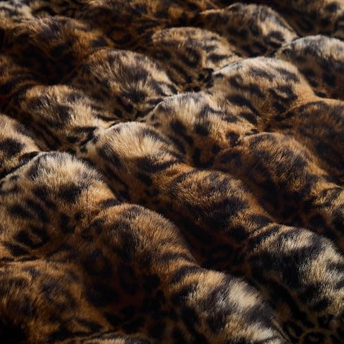 RYNGHIPY Faux Fur Blankets for Couch Bed Fluffy Warm Thick Throw Blanket for Bedroom Living Room Soft Cozy Plush Decorative Bubble Furry Blanket Cheetah Print Blanket (Leopard-Coffee, 51''x63'') thumbnail 8
