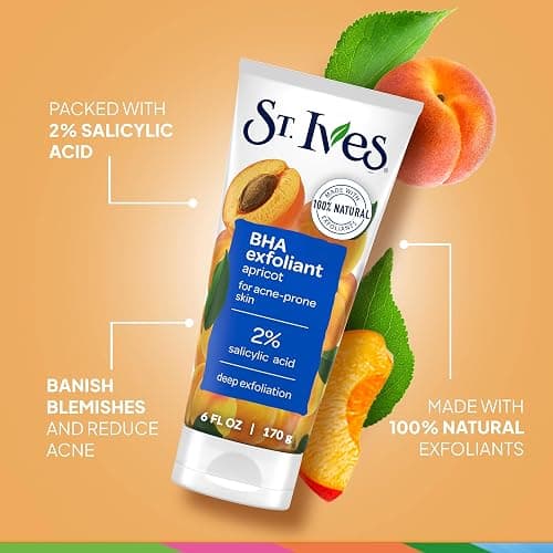 St. Ives Acne Control Face Scrub Deeply Exfoliates and Prevents Acne for Smooth, Glowing Skin Apricot Made with Oil-Free Salicylic Acid Acne Medication, Made with 100% Natural Exfoliants 6 oz - White - 6 Ounce (Pack of 1) thumbnail 4