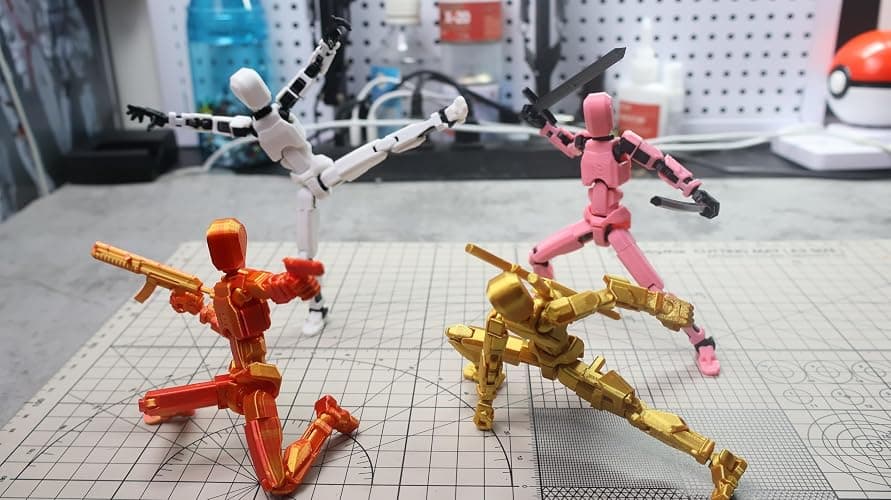 FoxVilla Assembly Completed T13 Action Figure, Titan 13 3D Printed Action Figure, 3D Printed Titan13, Assembled Dummy 13 Lucky 13 Toy Figure thumbnail 2