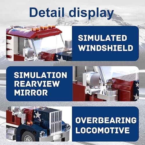 APENGBAOL Semi Truck Building Sets，City Tow Truck Toy Building Block Set for Adults and Boys（268PCS） thumbnail 5