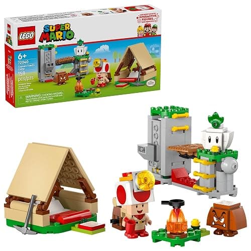 LEGO Super Mario Captain Toad’s Camp Building Toy - Pretend Play Set for Kids, Ages 6+ - Building Blocks for Boys & Girls W/Toad, Goomba, & Turnip Toy Figures - Gift Idea for Birthdays - 72040 - Image 1