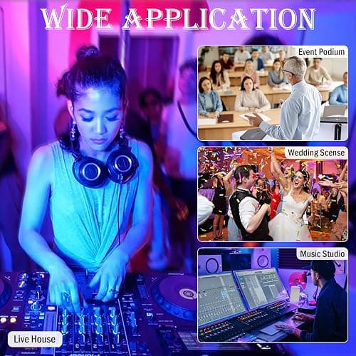 ANGELBECKE Portable DJ Booth Facade. DJ Table. Heavy-Duty DJ Table Stand Portable Booth, Iron Plate Surface DJ Facade Booth, with Carry Bag & Hook & Cup Holder (41.3"L x 20.4"W x 43.3"H) thumbnail 7