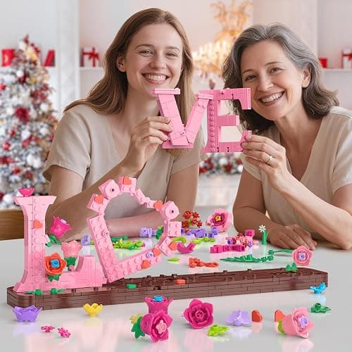 Booyuer Flower Building Set for Love, 791PCS DIY Romantic Floral Brick Kit, Graduation Gift, School Desk Decor, Room Decoration, Just Gift for Aged 6+ Kids Girls & Adults thumbnail 6
