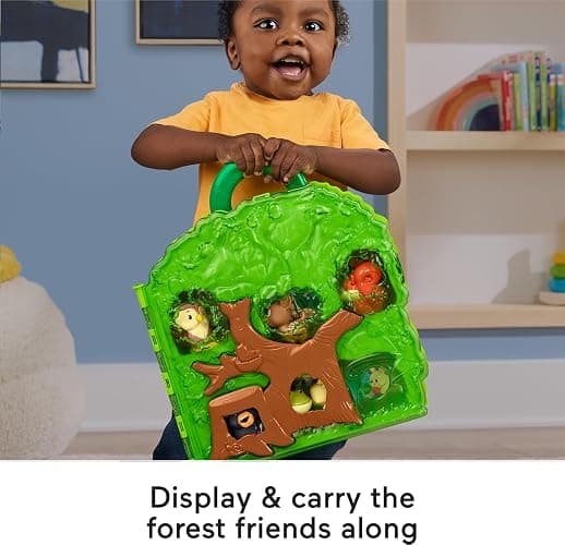 Fisher-Price Little People Toddler Toy Forest Friends Carry Case Playset with Animal Figures for Pretend Play Kids Ages 1+ Years thumbnail 4