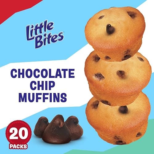 (Value Pack) Little Bites Chocolatey Chip Muffins, 20 individual packs, (1.5 oz each), Made with Real Chocolate Chip Mini Muffins, 30 oz Multipack thumbnail 4