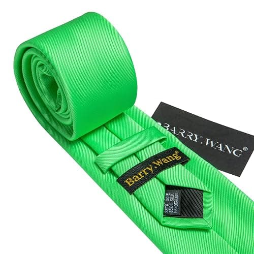 Barry.Wang Plain Men Silk Ties Extra Long Stian Necktie for Wedding Business Handkerchief Cufflinks Set Solid Colors thumbnail 6