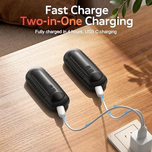 Rechargeable Hand Warmers 2 Pack, 6000mAh Electric Hand Warmers, 5-Settings, Portable Pocket Heater, Great for Men Women Kids, sutable for Outdoors Office Travel Hunting thumbnail 6