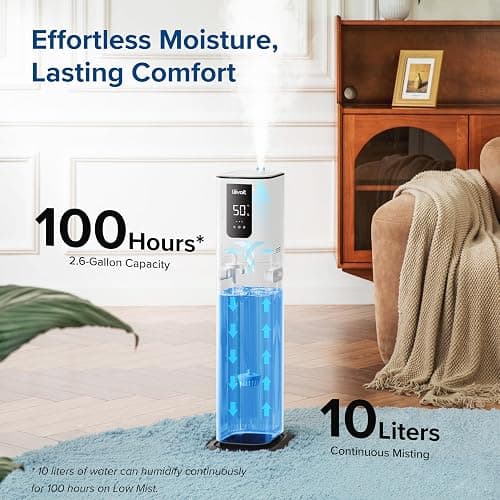LEVOIT OasisMist 1000S (10L) Smart Humidifier for Home Large Room Bedroom, Last 100 Hours Suitable for Indoor Plant, Cover up to 600ft², Easy Top Fill, Remoter & Voice Control, Auto Mode, Quiet, White thumbnail 2