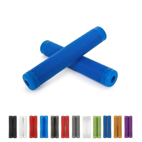 Eastern Bikes Riblet BMX Grips – Soft Compound Handlebar Grips for BMX, MTB, Cruiser & Scooter – 160mm Flangeless Design – Multiple Colours – Nylon Bar Ends Included - Image 1
