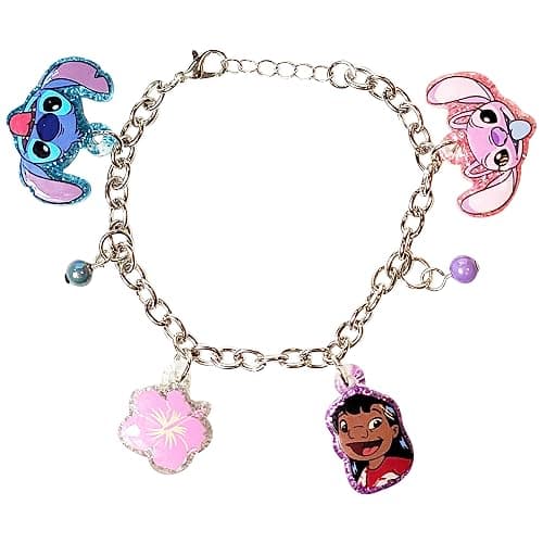 LUV HER Lilo and Stitch 7" Bracelet with Metal Charms - Disney Stitch - Ages 3+ - Image 1