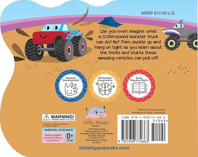 Mega Monster Truck - Touch and Feel Board Book - Sensory Board Book (Touch & Feel Sensory Board Books for Baby & Toddler Time) thumbnail 2