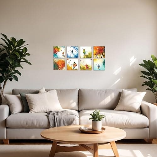 Belle Vous 24 Pack Blank Canvas - 15 x 15cm (6 x 6 inches) - Pre Stretched Canvas Panel Boards - Suitable for Acrylic and Oil Painting Also for Sketching and Drawing thumbnail 7