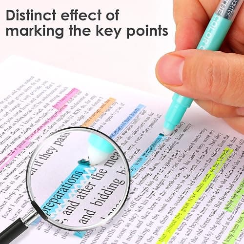 HANKU Erasable Highlighters, Dual Tip 10 Pack Highlighters Assorted Colors Erasable, Smooth Writing Book Journaling No Bleeding Highlighter Pens for Bible Journal Planner thumbnail 3