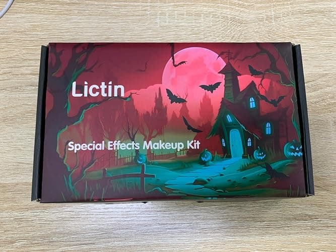 Lictin Special Effects SFX Zombie Makeup Kit, 9 Colors Bruise Face Body Painting Palette with Scar Wax, Fake Blood Spray & Gel, Vampire Skeleton Clown Makeup Body Paint (14PCS) thumbnail 8