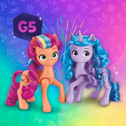 My Little Pony Dolls Rainbow Celebration, 6 Pony Figure Set, 5.5-Inch Dolls, Toys for 3 Year Old Girls and Boys, Unicorn Toys (Amazon Exclusive) thumbnail 15