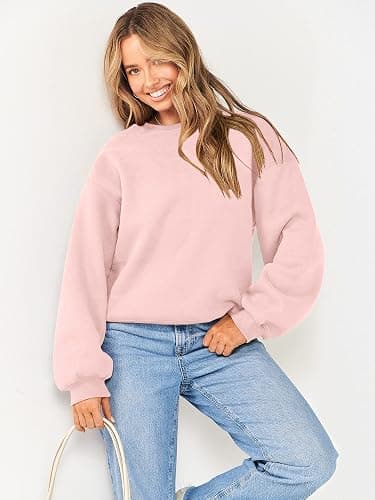 ANRABESS Womens Sweatshirts Crewneck Fleece Oversized Pullover Sweaters Fall Winter Cute Tops Teen Girls Preppy Clothes 2025 thumbnail 7